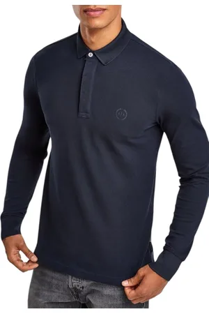 Armani Exchange Slim Fit Polo Top Met Lange Mouwen