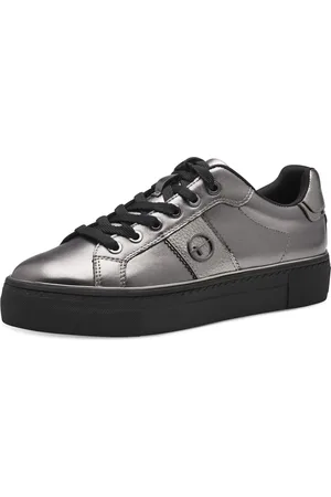 Tamaris Sneaker 1-23724-42 915 Dames Lage Damesschoen M2372442 Pewter Metallic