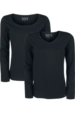 EMP Zwarte basic longsleeve in een pak van 2 Vrouwen - S
