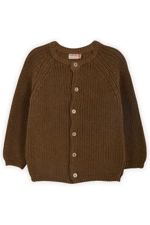 Merkloos Minora Baby Gebreid Vest Links- Baby kleding jongens en meisjes- Jongen Winterjas-Hoogwaardige Baby vest-Bruin 3-6 Maanden/68- Kraamcadeau - Babyshower, Newborn