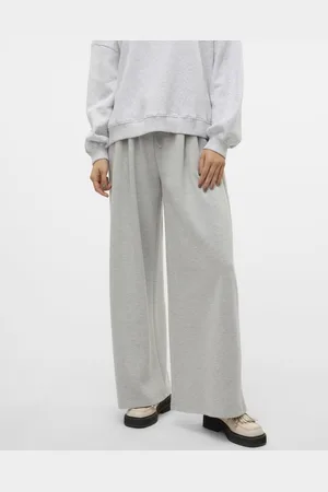 VERO MODA Broek Vmjanet Hw Wide Pant Jrs Ga 10321695 Light Grey Melange Dames