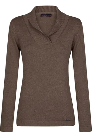 Felix Hardy Sjaalkraag Trui - Sweater %100 Katoen Dames - L