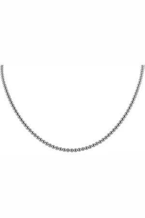 Silventi 9NBSAM-190004 Zilveren Ketting - Dames - Bolletjes - 3 mm - 38 + 5 cm - Rhodium
