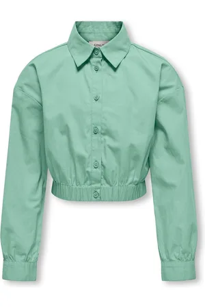ONLY Kids meisjes longsleeve NORA Birds Egg Green Regular Fit