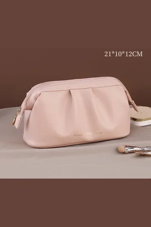 Merkloos Make-up tasje - Met handige vakjes - Cosmetica organizer - Make-up tas - Skincare Organizer - Reis Toilettas - Beautycase