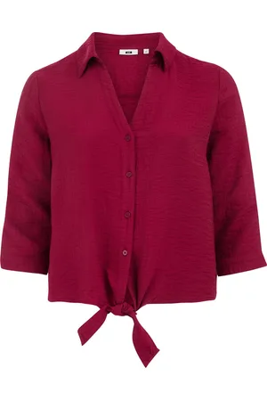 WE Fashion Dames blouse met knoopdetail - Curve