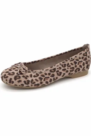 Jana Dames Ballerina - 22164-903 Beige Print - Wijdte H
