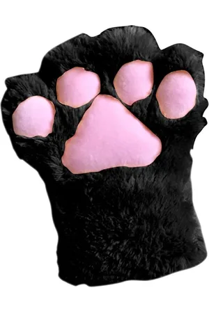 Merkloos 1Pc Vrouwen Meisjes Leuke Kat Poot Faux Fur Pluche Vingerloze Handschoenen - Cosplay Handschoen .