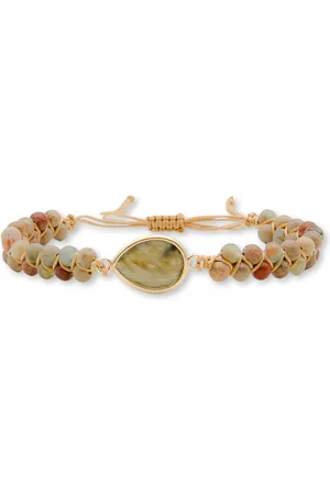 Marama Armband Natural Labradoriet - vegan - waxcord - verstelbaar - labradoriet edelsteen - gevlochten armband - damesarmband - subtiel - minimalistisch - cadeau dames