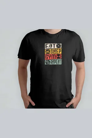Build Your Brand Eat Sleep Gym Repeat - T Shirt - GymLife - WorkoutMotivation - FitnessJourney - GymGoals - SportschoolLeven - FitnessReis - FitEnSterk - CardioDag