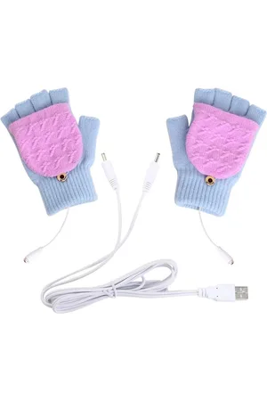 Merkloos 1 Paar USB Verwarmde Warmer Handschoenen Winter Vol Half Vingers Verwarming Warme Handschoenen - Handschoenen voor USB Verwarmingstechnologie .
