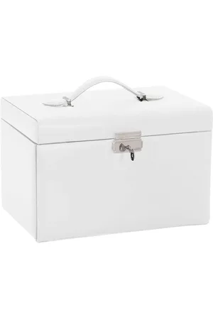 vidaXL Sieradendoosje - 3laags - met - spiegel - afsluitbaar - 26x18x17,5 - cm