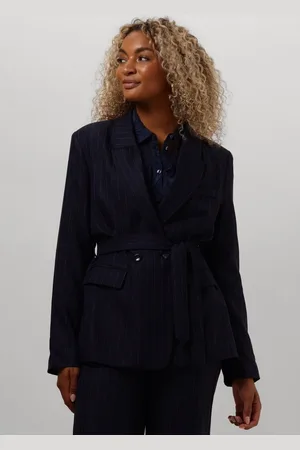 POM Amsterdam Blazer - Striped Midnight Blue Blazers Dames -