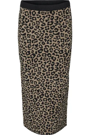VERO MODA Rok Vmaria Art Nw Pencil Skirt Ga 10314463 Black/w. Silver Dames Panterprint