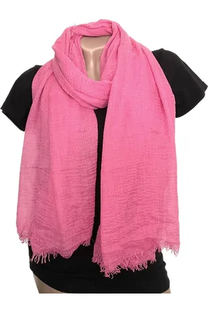 Merkloos Lange Dunne Sjaal - Effen - Roze/Fuchsia - 190 x 95 cm (0411505#)