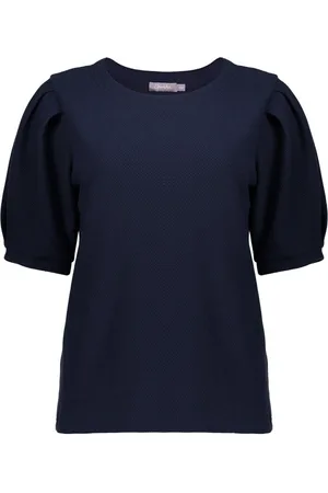 Geisha T-shirt T Shirt Met Structuur 52082 21 000675 Navy Dames