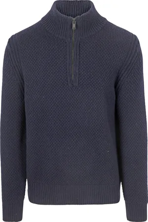 HUGO BOSS Trui Half Zip Kurano Navy