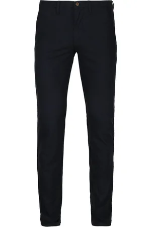 Suitable Chino broek Dessin Donkerblauw