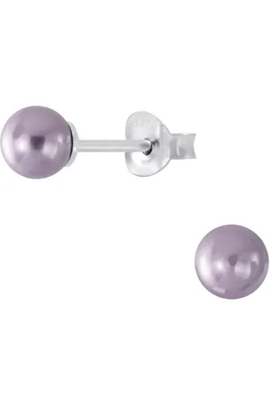 JYC Joy|S - Zilveren 6 mm parel oorbellen - grijs