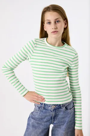 Garcia Meisjes T-shirt Groen Long mouw