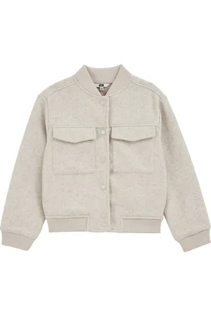 WE Fashion Meisjes bomberjack met wollen look