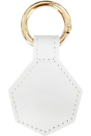 Merkloos Hoedclip voor reistas PU lederen zeshoekvormige hoeden magnetische clip - wit .