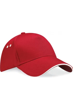 Beechfield Ultimate 5 Panel Cap - Sandwich Peak Classic Red/White