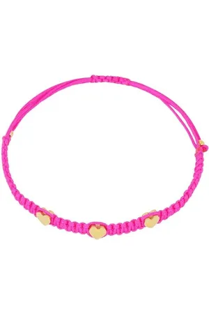 Yehwang Touwarmbandje - hartjes - rose - love