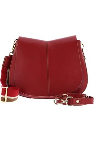 Gianni chiarini Leren Schoudertas Helena Round Crossbody Bag Rood