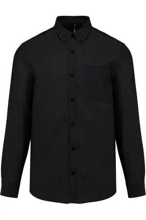Kariban Heren Oxford overhemd lange mouwen K533 - - M