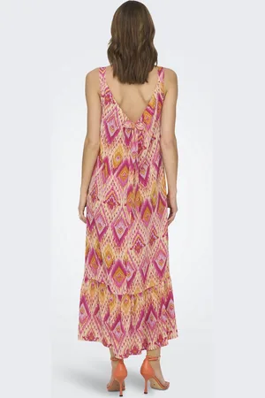 ONLY ONLALMA LIFE POLY NOEMI LONG DRESS AOP - Dames - Maxi jurken