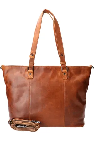 LEATHER DESIGN Hand and shoulder work bag natural