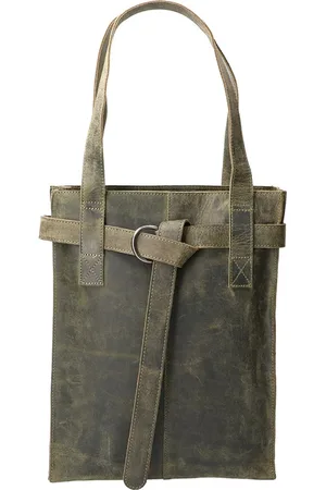 LEATHER DESIGN Revival Ladies hand and shoulder bag green