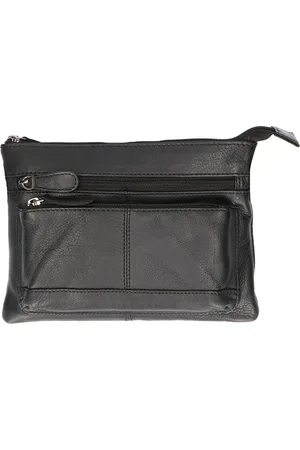 LEATHER DESIGN Shoulder bag small Black