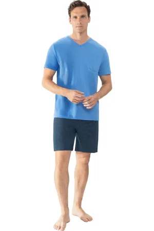 Mey Korte Tweedelige Pyjama Mic Blue Heren 2240045 1164 recent blue L
