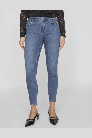 VILA Jeans Visarah Wu02 Rw Skinny Jeans - Noos 14082132 Medium Blue Denim Dames