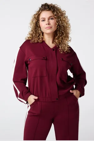 MS Mode Vest Vest met contrast streep