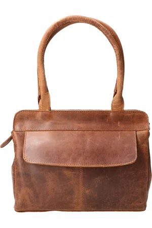 LEATHER DESIGN Hand / Schoudertas hunter bruin