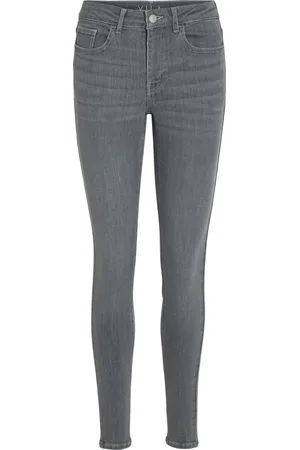 VILA Jeans Visarah Rw Skinny Jeans Lgd Bub235 14102669 Light Grey Denim Dames