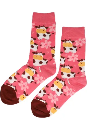 Merkloos Sokken - Koe - Katoen - Uniseks - Schoenmaat 36-43 - Funny Crazy Socks Sokkenlol
