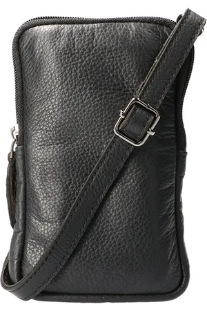 LEATHER DESIGN Phone Bag Black