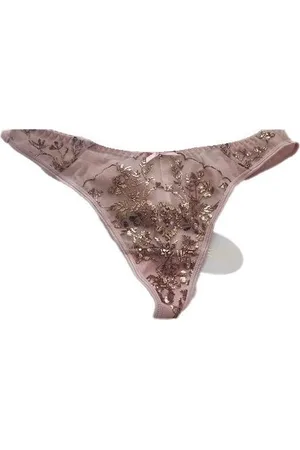 Axami Doorzichtige string roze met goud maat 36