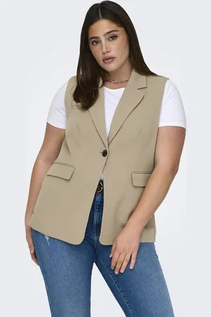 ONLY Carkendra-Astrid gilet medium bruin maat 54