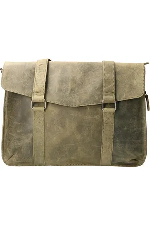 LEATHER DESIGN Business bag Hunter green