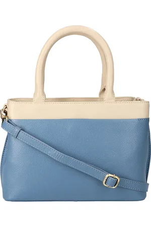 LEATHER DESIGN Hand / Shoulder bag Fairyblue