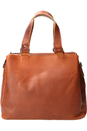 LEATHER DESIGN Ladies hand and shoulder bag natural