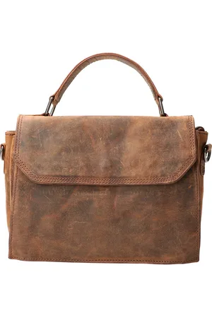 LEATHER DESIGN Hand / Schoudertas hunter bruin