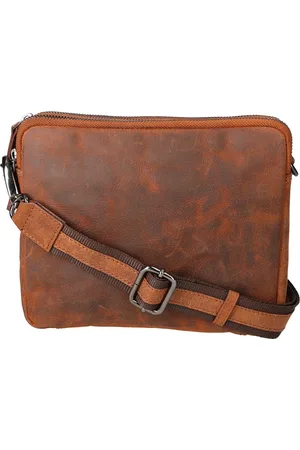 LEATHER DESIGN Zipper bag large