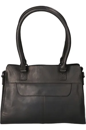 LEATHER DESIGN Hand / Shoulder bag Black