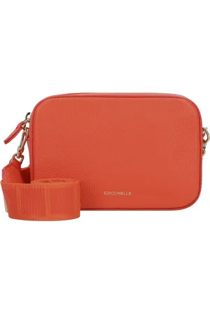Coccinelle Leren Schoudertas Tebe Crossover Bag Oranje